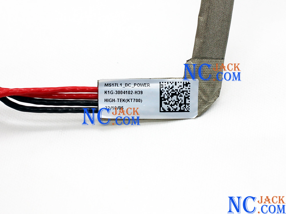 (image for) MSI MS17L1 K1G-3004102-H39 DC IN Cable Power Jack Charging Connector Port DC-IN Assembly